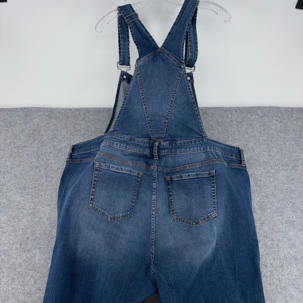 Torrid Denim Womens Blue Distressed Bib Overalls Medium Wash Plus Size - Picture 8 of 10